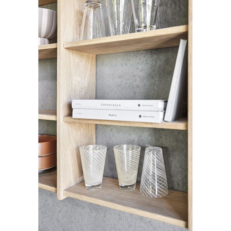 OYOY Living Design Yuka Swirl Glas - Pakke med 2 Hvid
