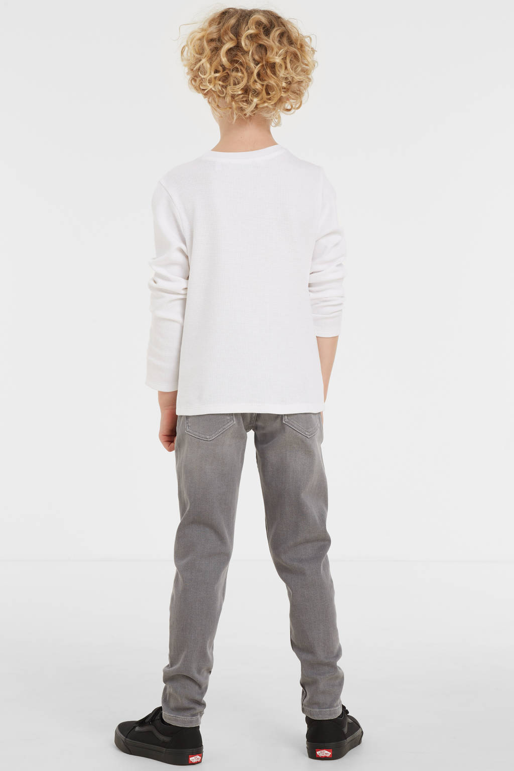 anytime tapered slim fit jeans grijs