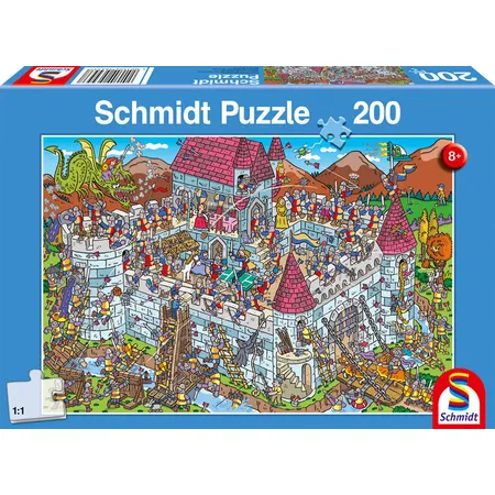Schmidt Spiele Puzzle - Blick in die Ritterburg, 200 Teile