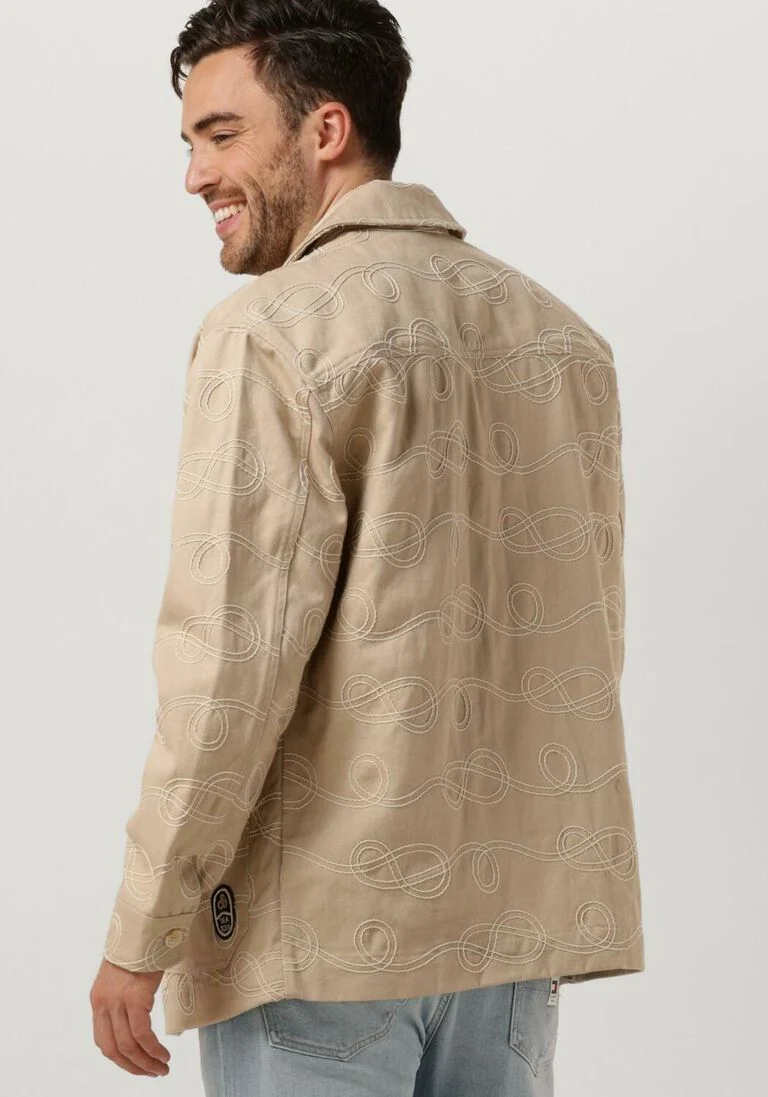 SCOTCH & SODA beige scotch & soda overshirt robe jacquard twill overshirt jacket