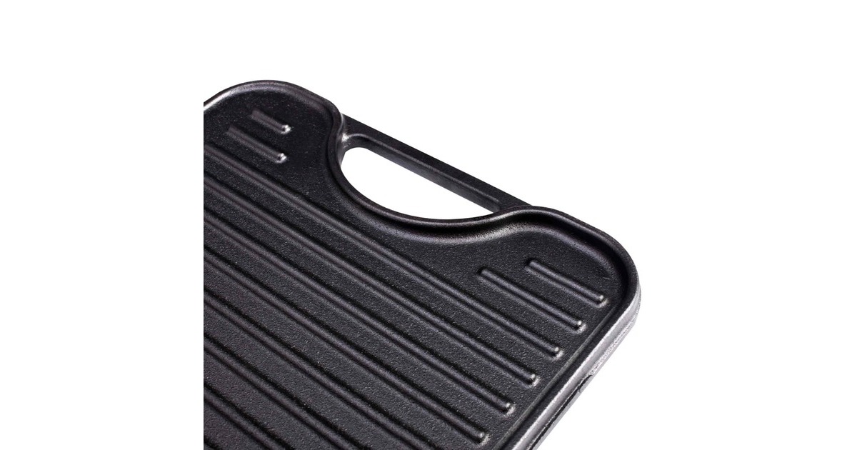 VictoriaOmkeerbare Bakplaat 47 x 25 cm, Seasoned grillplaat  (Zwart, Color packaging)