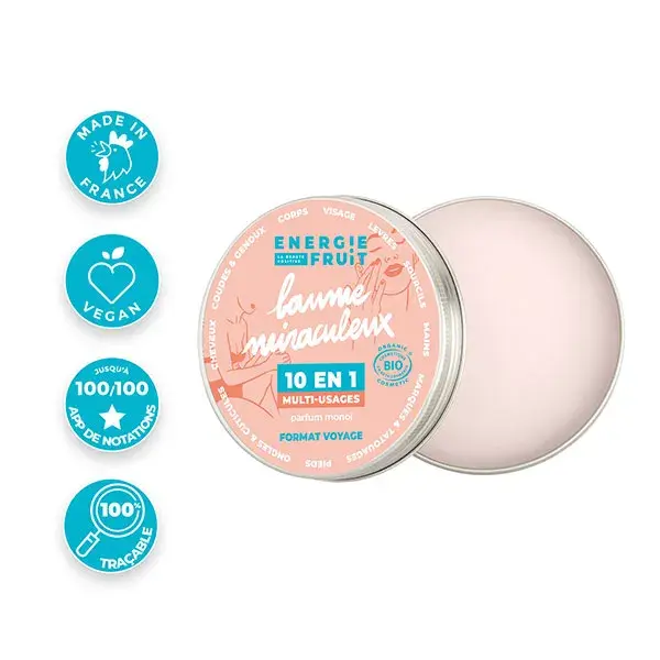 Energie Fruit Baume Miraculeux 10 en 1 Monoï - Format Voyage 38g