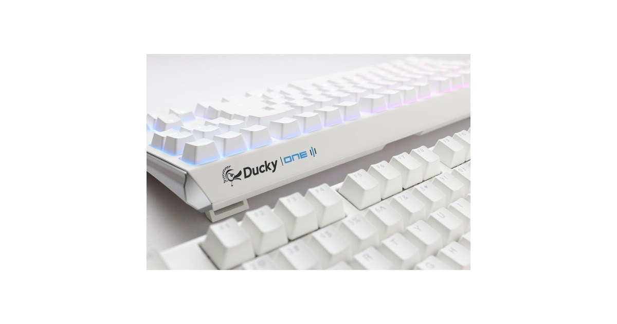 DuckyOne 3 Classic Pure White TKL, toetsenbord  (Wit, US lay-out, Cherry MX Speed Silver, RGB led, Double-shot PBT, Hot-swappable, QUACK Mechanics, 80%)