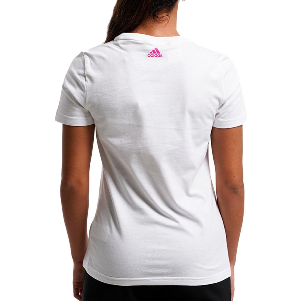 Adidas T-shirt Blanc/Rose Fille Adidas IC3150