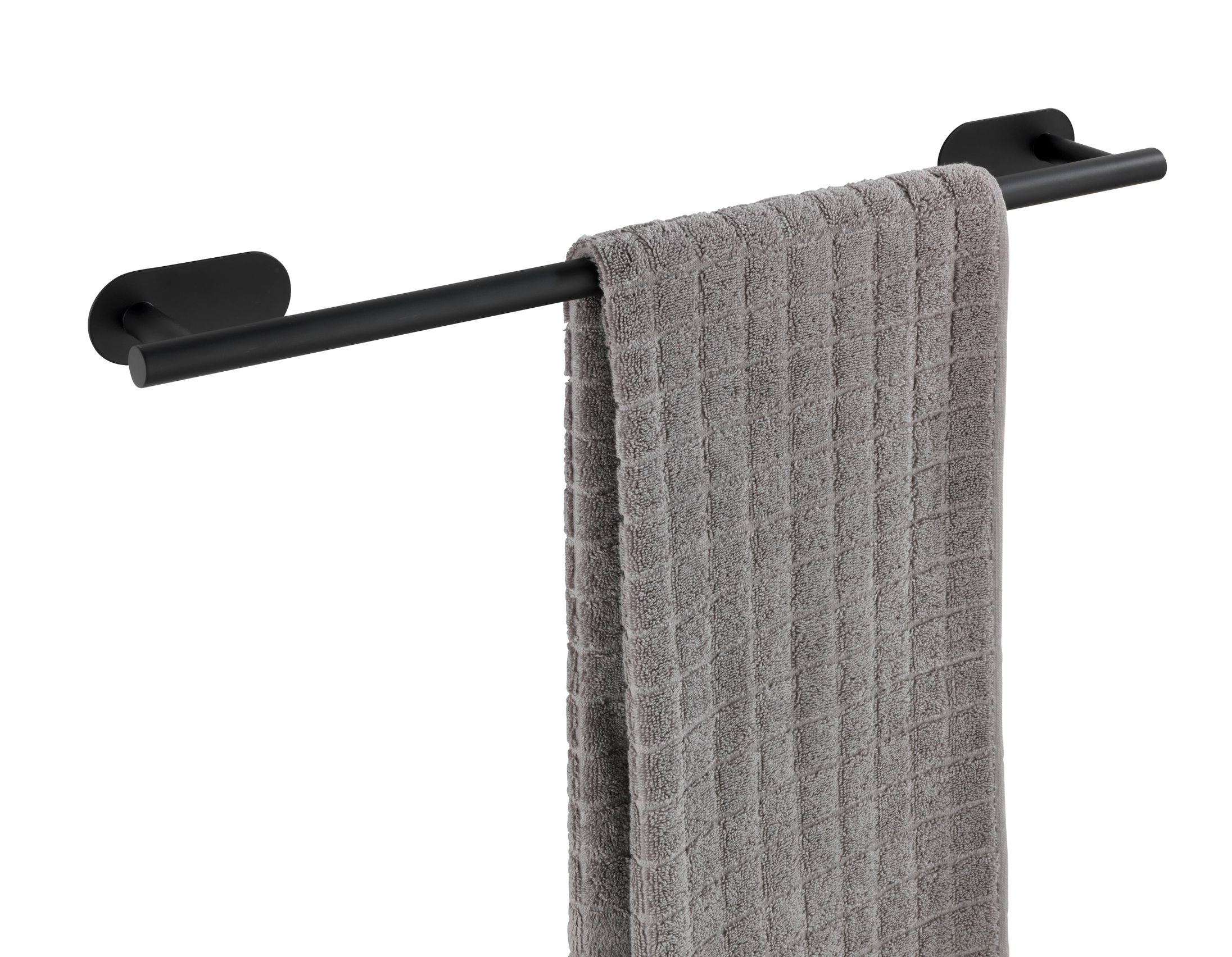 Wenko Orea turbo-loc handdoekhouder uno RVS zwart mat
