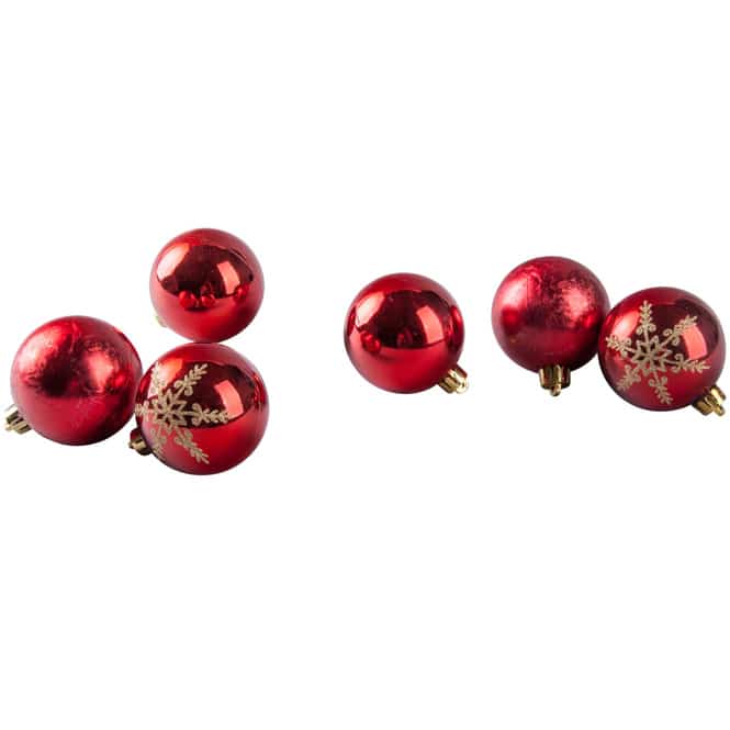 Christbaumkugeln - rot - Ø ca. 6 cm - 30 Stück