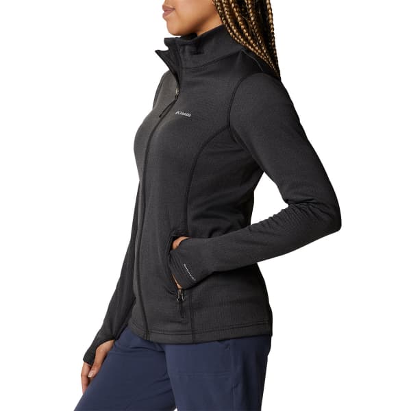 Veste polaire randonnée COLUMBIA W PARK VIEW™ GRID FLEECE FULL ZIP BLACK HEATHER