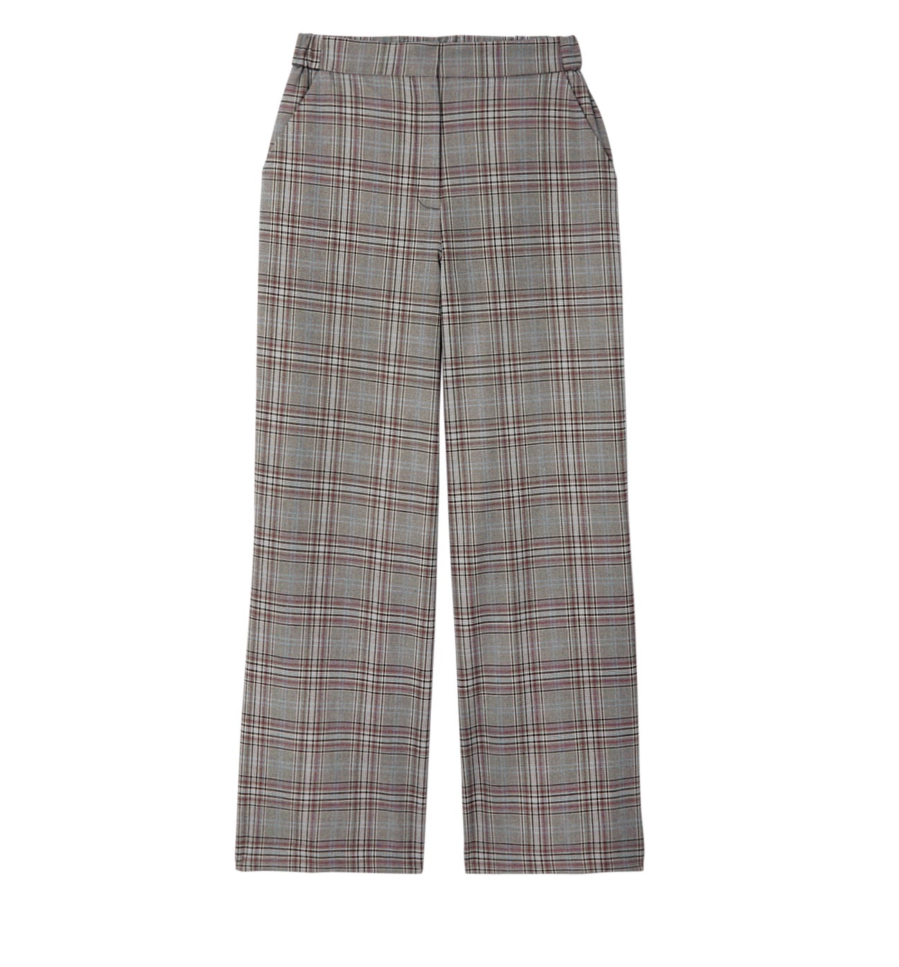 Pantalon large à carreaux - Carreaux gris