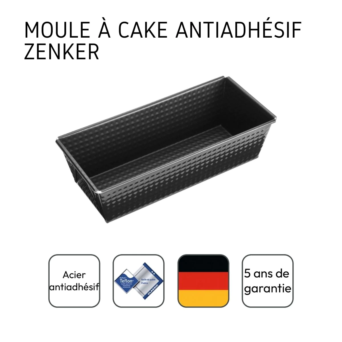 Moule à cake 30,5 cm Black Metallic Zenker