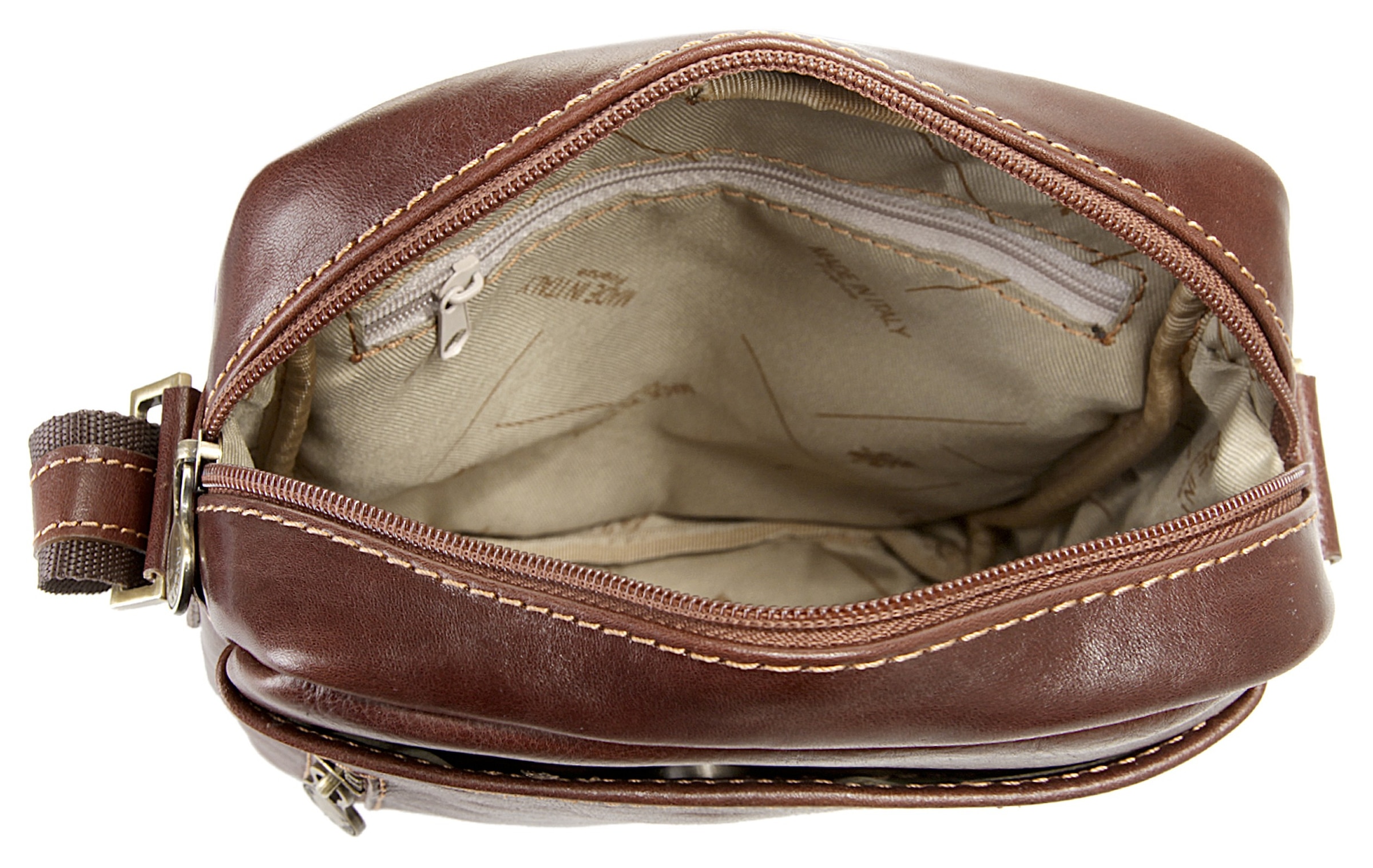 Piké Umhängetasche echt Leder, Made in Italy