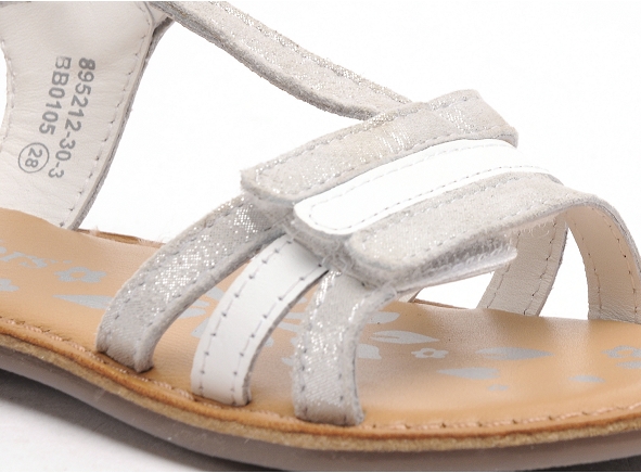 Kickers nu pieds enfant diamanto blanc