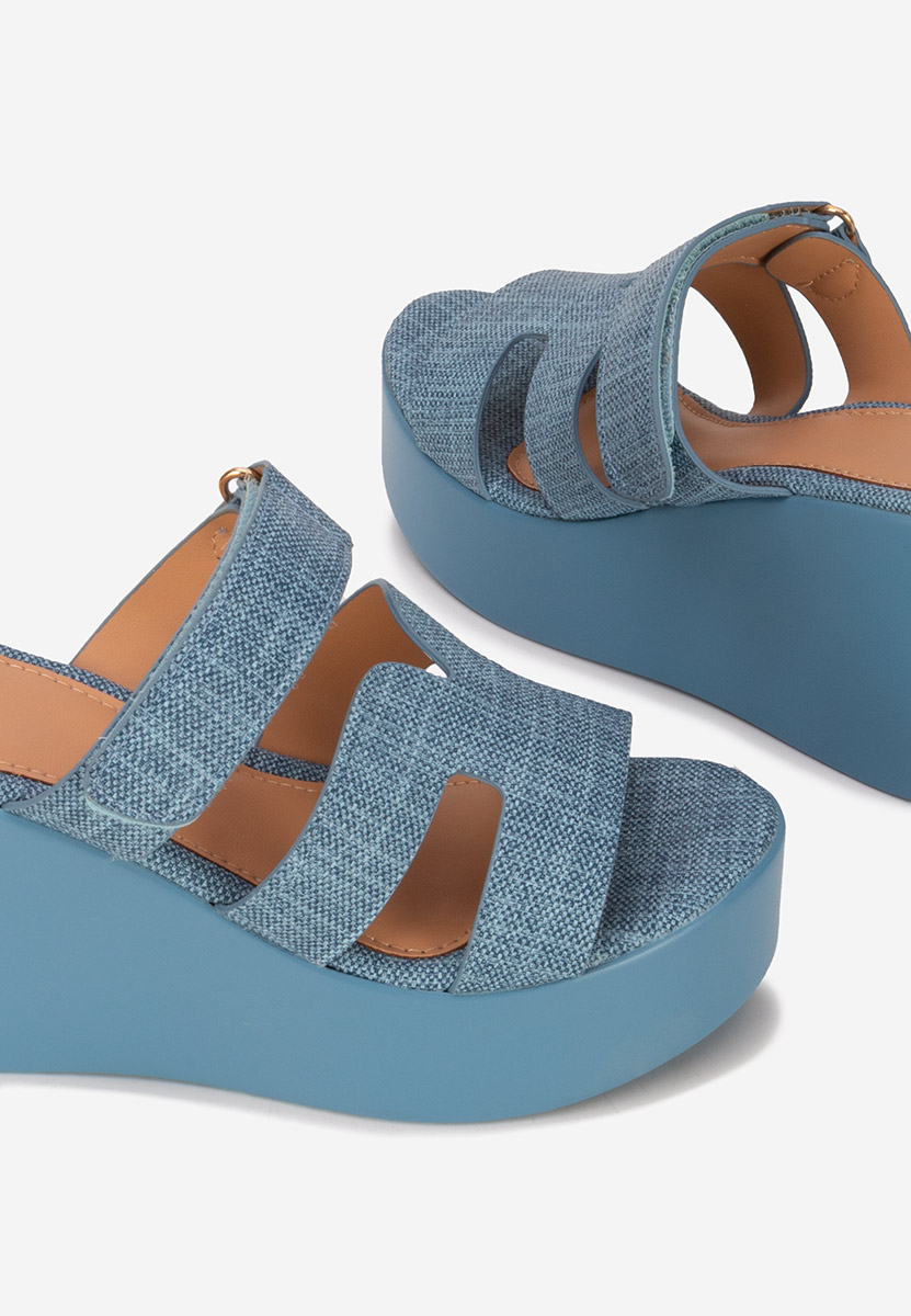 Mules à plateforme denim Anaila