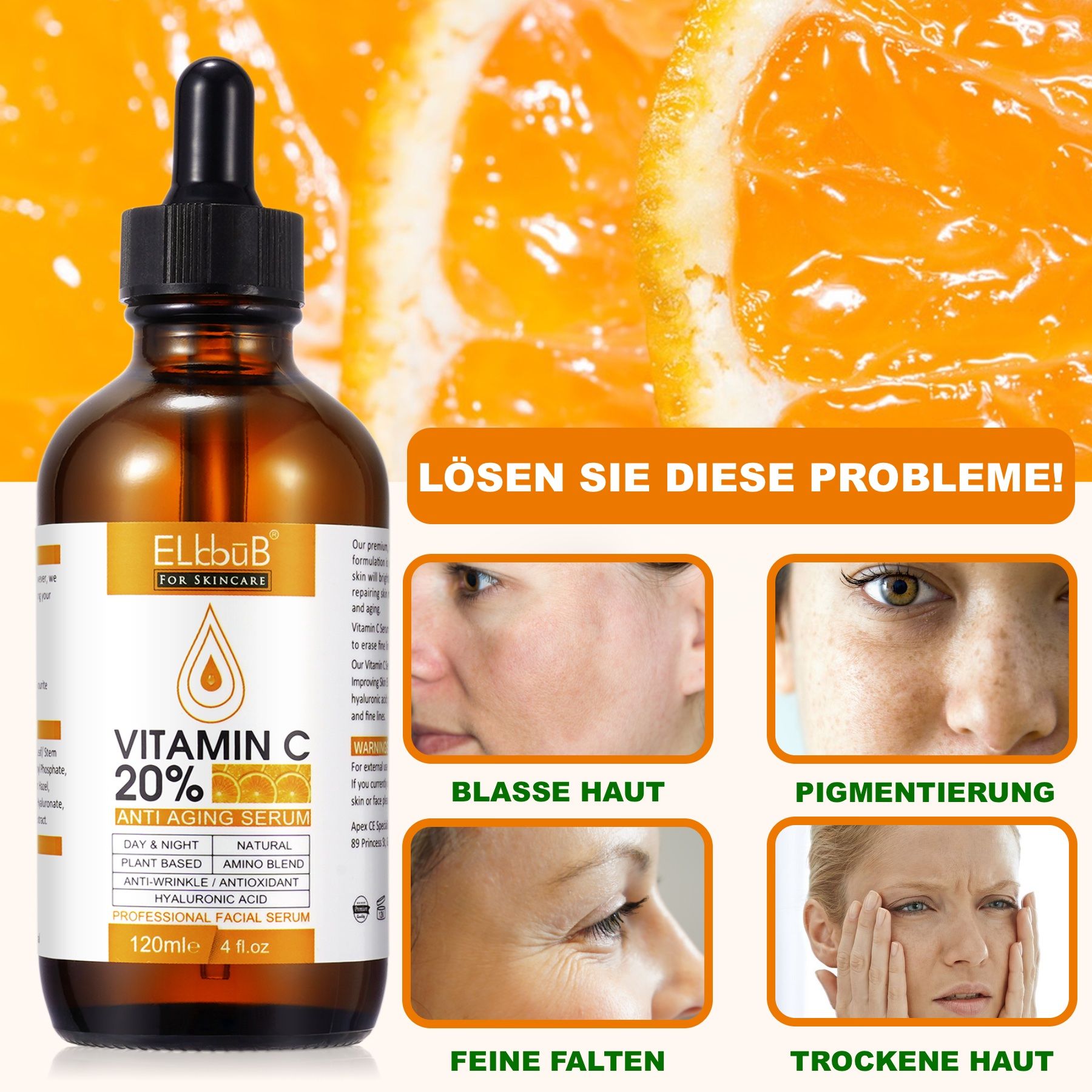 P-Beauty Anti-Falten Serum mit Vitamin C