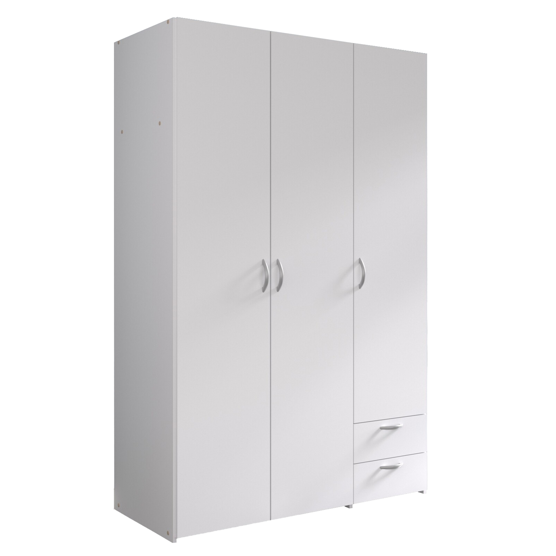 Kleiderschrank DAILY 2 - weiß - 3 Türen - 120 cm breit