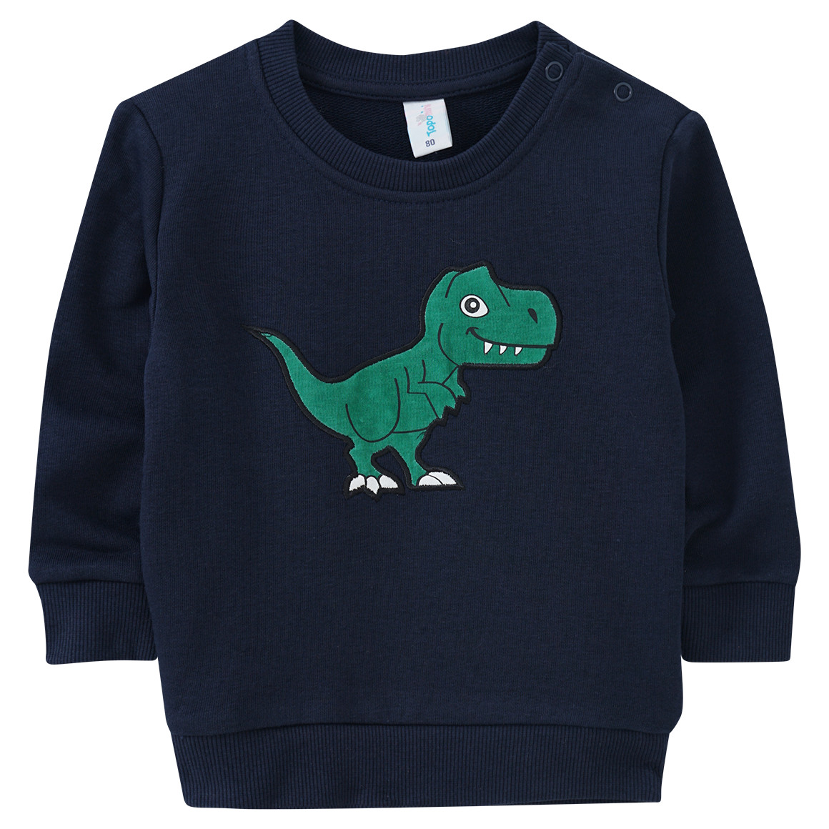 Topomini Baby Sweatshirt mit Dino-Applikation dunkelblau