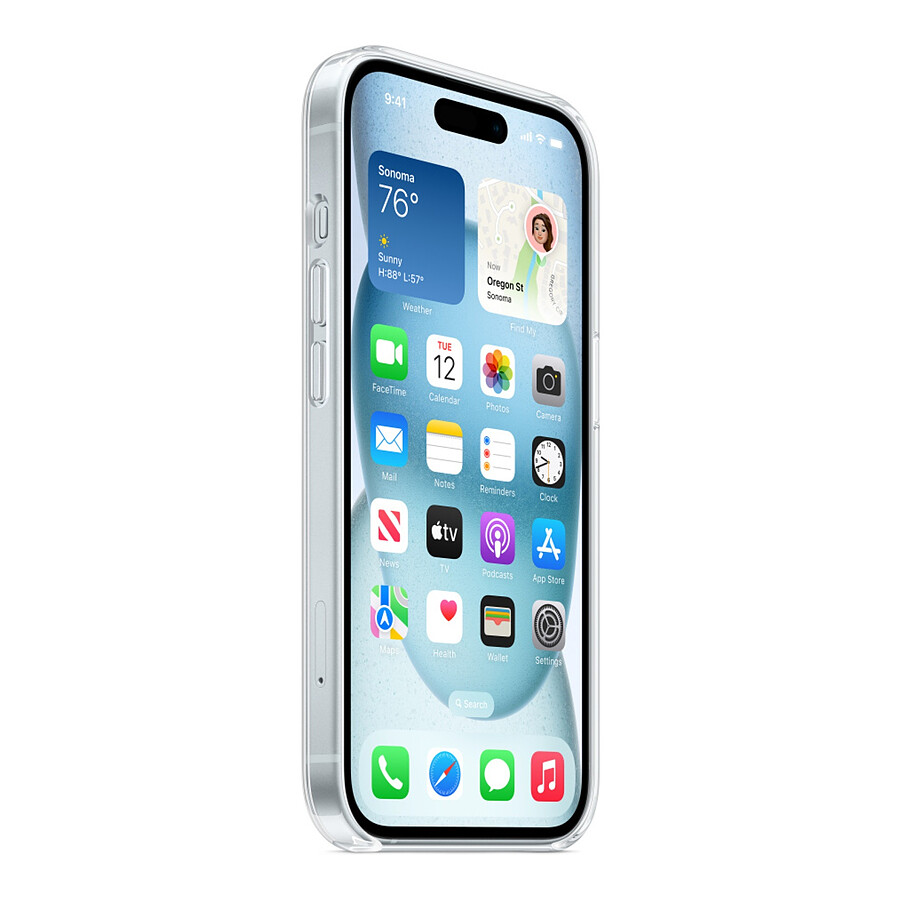 Apple Étui transparent avec MagSafe pour iPhone 15