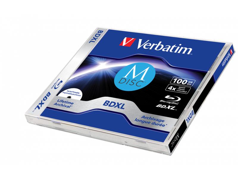 Verbatim BD-R M-Disc 100 GB, Jewelcase (1 Stück) BD-R-Rohlinge zur langfristigen Datenspeicherung