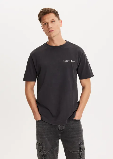 T-shirt met print zon antraciet (ACIDWAS)