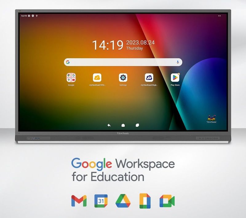 Viewsonic - IFP7552-2F - Interactief Whiteboard - Zwart - 4K Ultra HD, 40-Punts Aanraakdetectie
