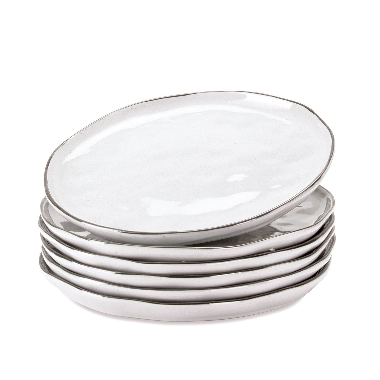 Teller 6er Set Biarré weiß