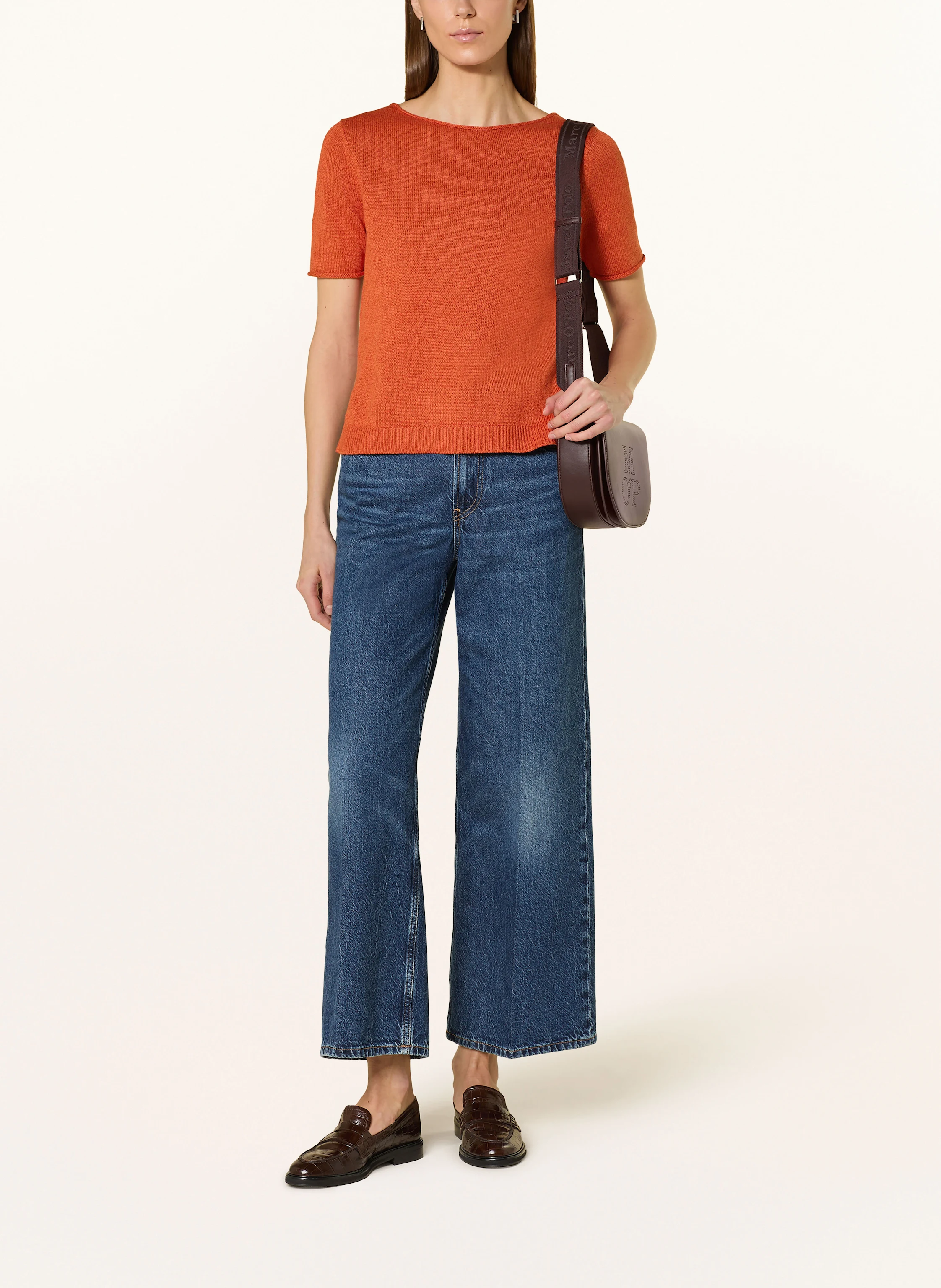 Marc O'Polo Strickshirt mit Leinen