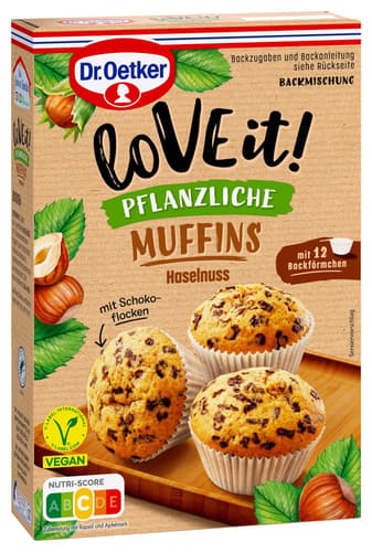 Dr. Oetker LoVE it! Pflanzliche Muffins Haselnuss