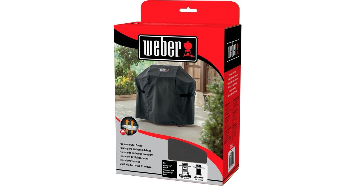WeberPremium barbecuehoes - Spirit II 200 serie en Spirit 200 serie beschermkap  (Zwart, Tweedekans)