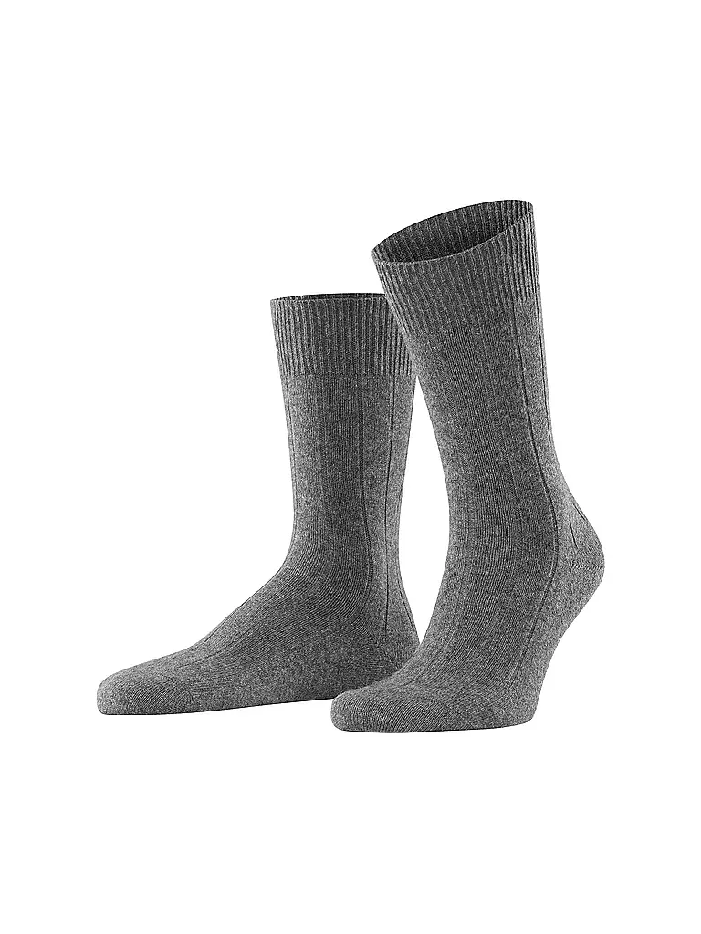 FALKE Socken LHASA RIB light grey melange hellgrau