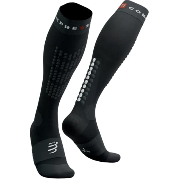 Chaussette de ski COMPRESSPORT ALPINE SKI FULL SOCKS BLACK/STEEL GREY