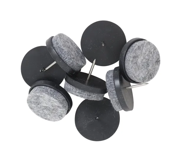 HOME It® glidesøm med filt Ø28 mm x 8 stk sort