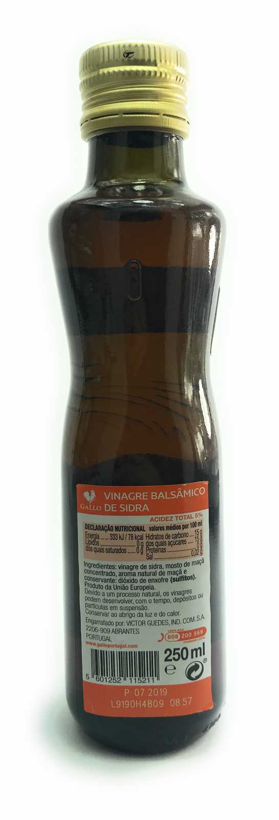 Gallo Vinagre Balsâmico de Cidra 250 ml