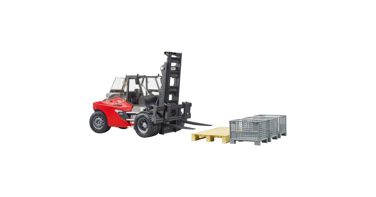 bruderLinde HT160S heftruck met pallet en 3 palletkooien  Modelvoertuig  (02513)