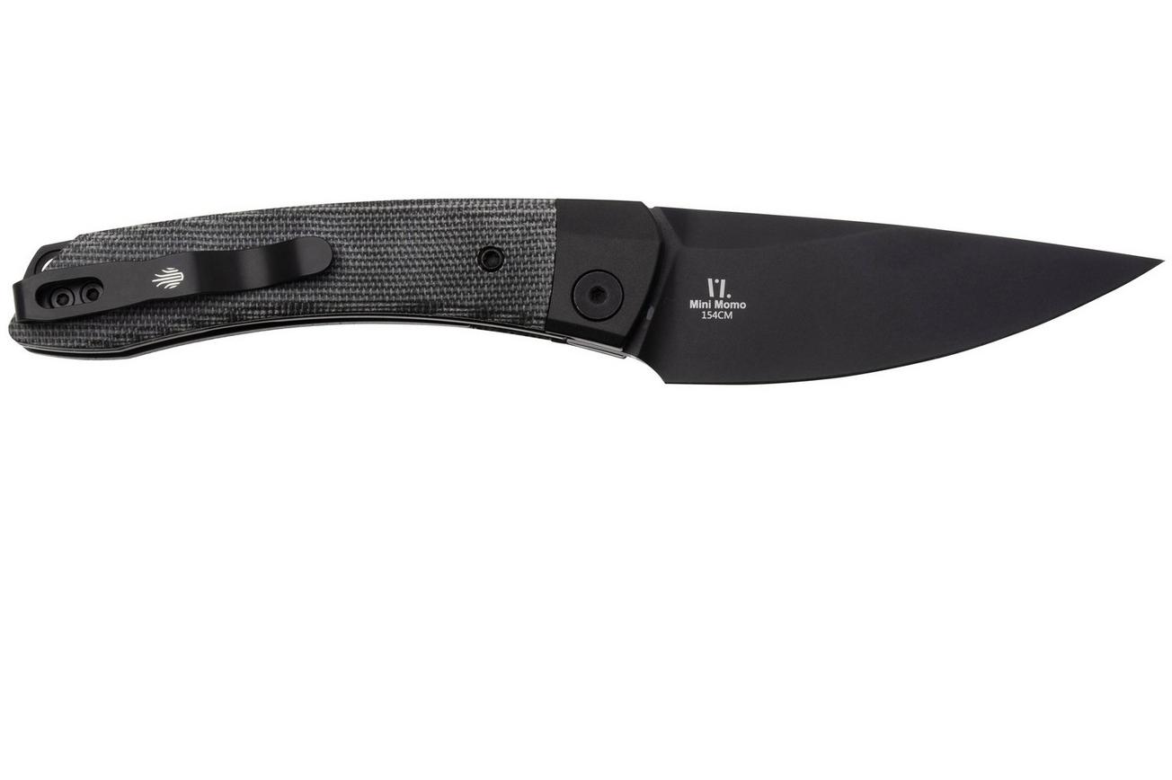 Kizer Vanguard Mini Momo V3663C2 Black 154CM, Black Micarta, zakmes, Vladimir Legachev design