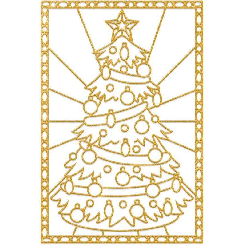 Set de 5 cadres à peindre - Noël - Blanc