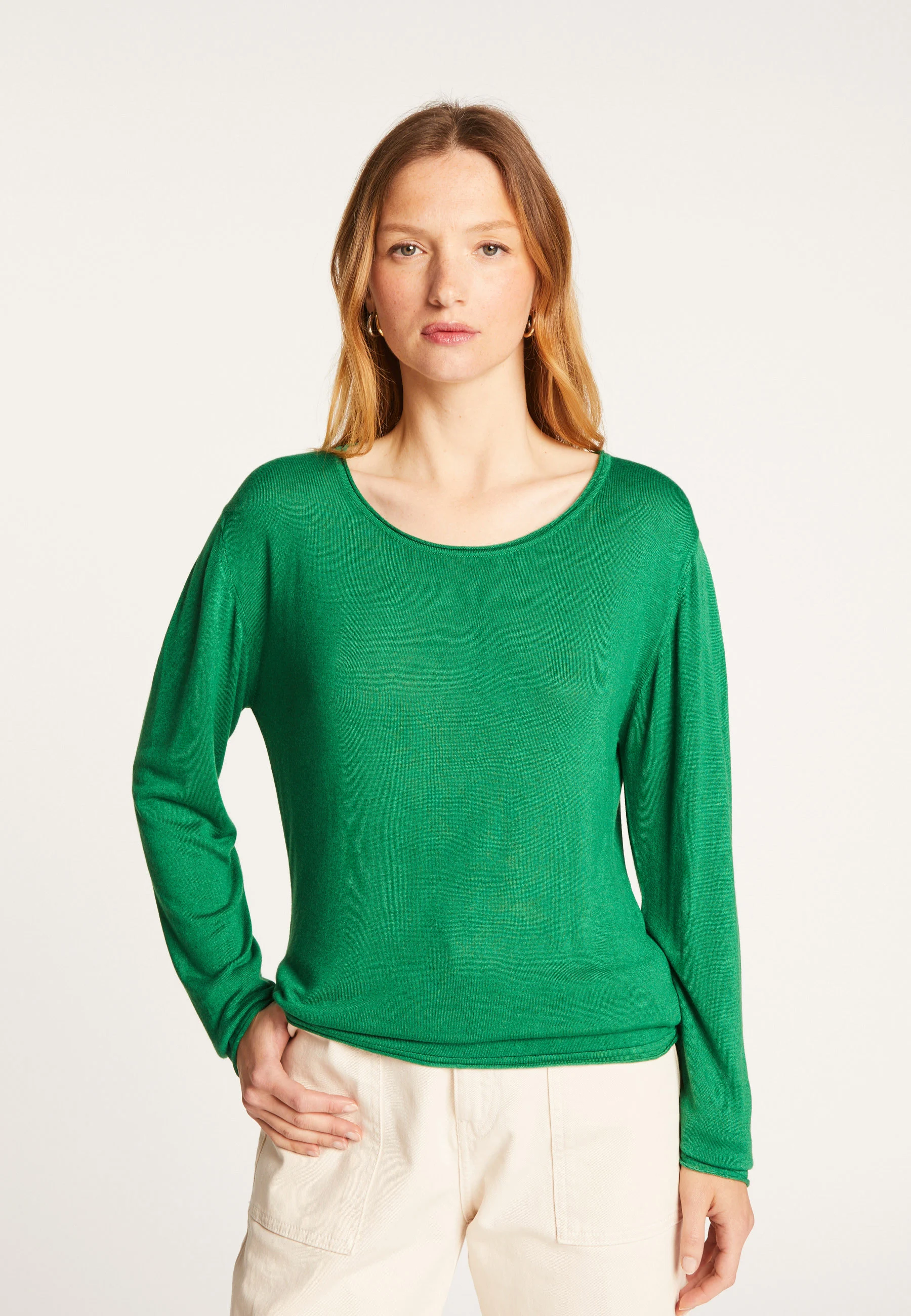 AEMILIAAH24 - T-shirt en fibre de bambou cachemire | Vert