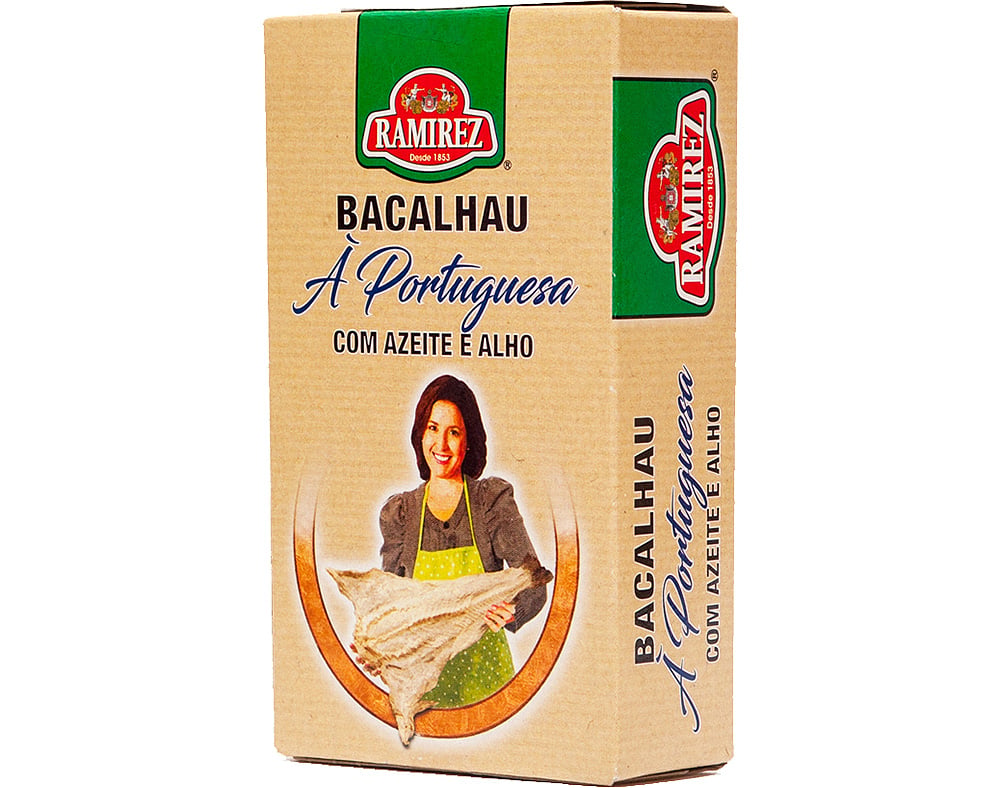 BACALHAU À PORTUGUESA RAMIREZ C/AZEITE E ALHO 120(72)G