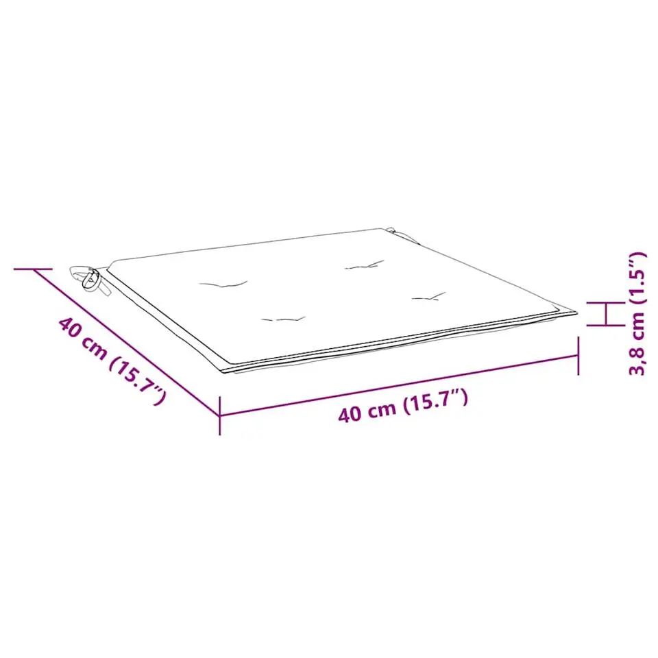 vidaXL - Tuinset - Antraciet - Bamboe - 40 x 40 x 3 cm