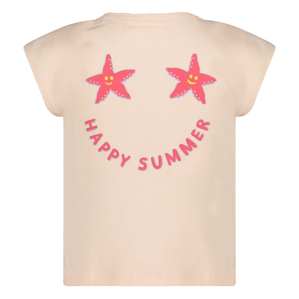 Jubel Jubel t-shirt met backprint - Lazy Lagoon l.roze