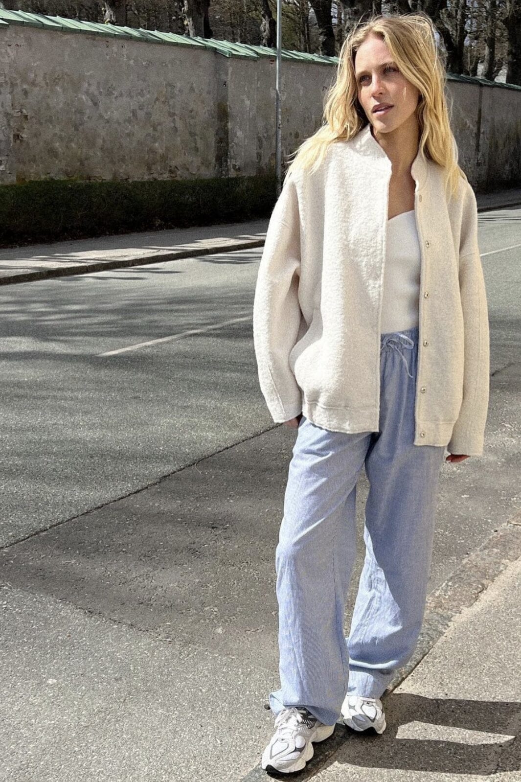 Neo Noir Sonar Mini Stripe Pants blue