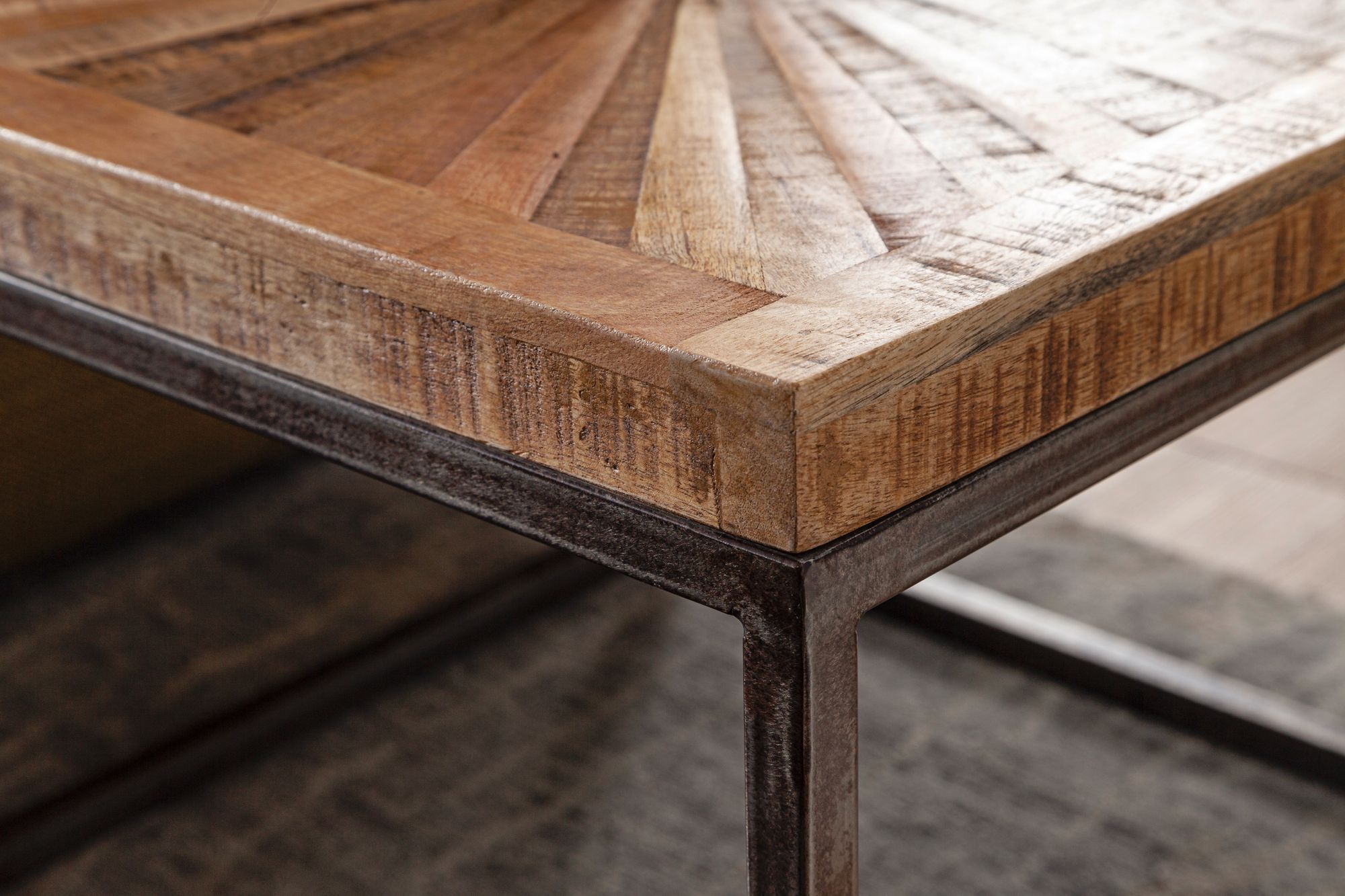 FineBuy Couchtisch Holz Massiv 55x55 cm Wohnzimmertisch Modern Tisch Sofatisch