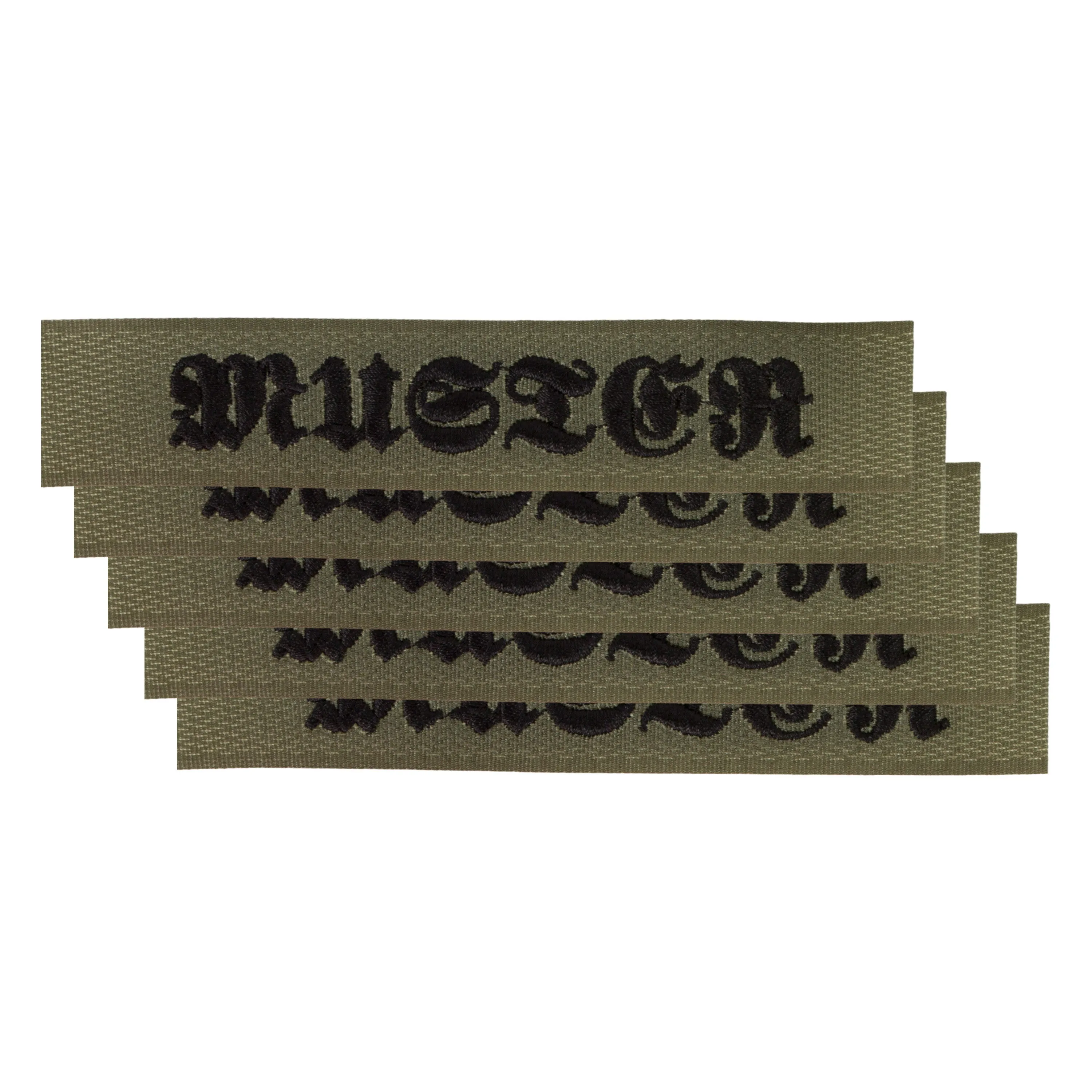 ASMC -  Namensbänder 5er Set altdeutsch oliv schwarz