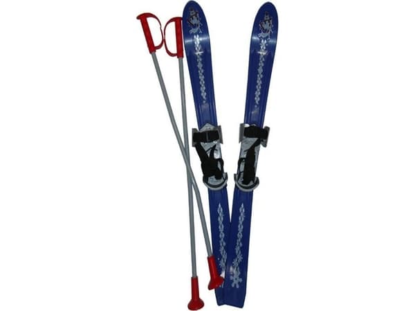 Ski til Børn 90 cm med skistave, Blå