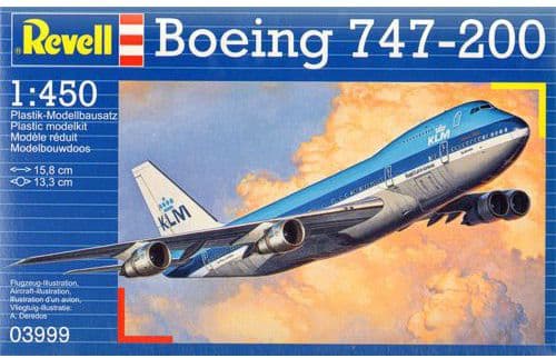 Revell Boeing 747-200, modellfly, monteringssett, 1:450, Boeing 747-200, plast, enkel øvelse