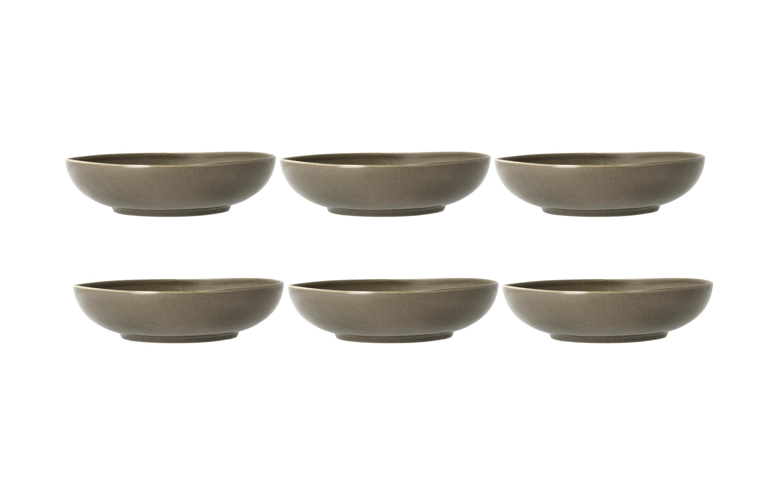 Schale Shoku 23 cm, 6 Stück, Braun<br>Schalen-Set aus Steinzeug