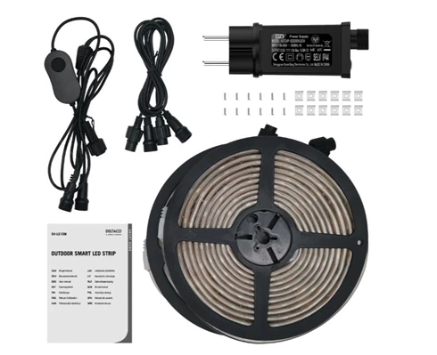 Deltaco Smart Outdoor LED-strip, RGB, 2x5m