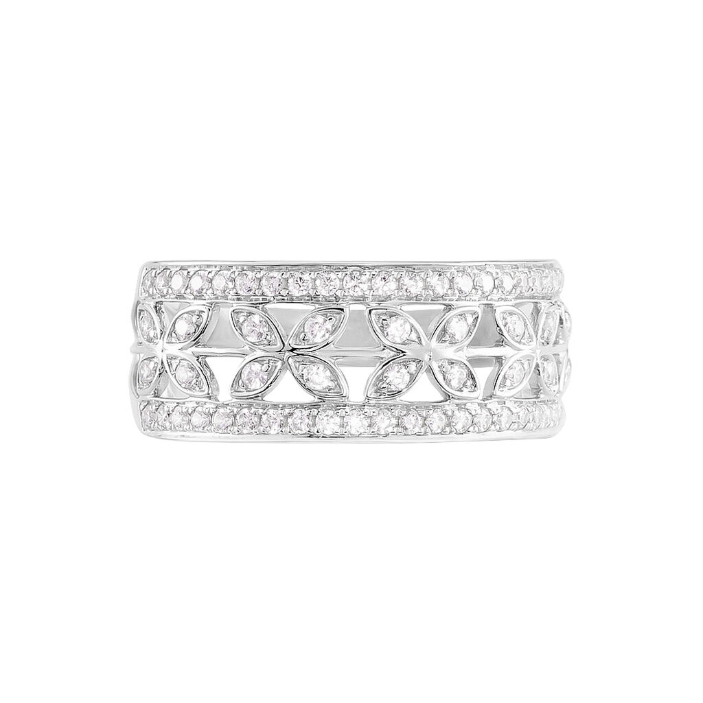 Bague Aella Or Blanc Oxyde De Zirconium