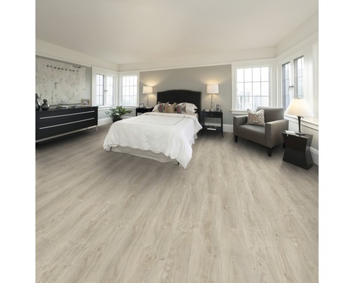 GREEN VINYL vinylvloer, witte eiken landelijke plank, klikverbinding, 1290 x 173 x 3,8 mm