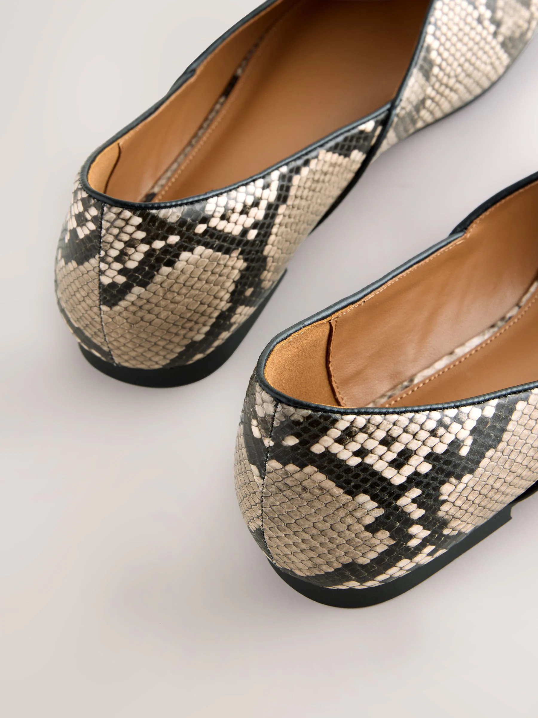 Slangenprint - Forever Comfort® ballerina's met vierkante neus