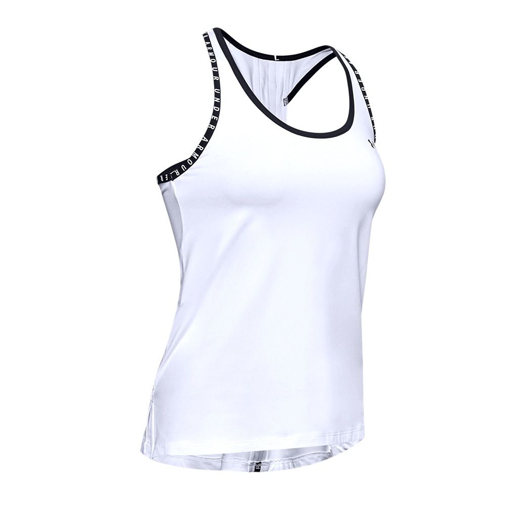 Under Armour KNOCKOUT - Débardeur Femme white/white/black