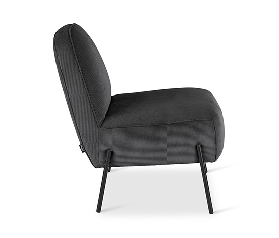 Design-Sessel mit Fußhocker – von SCAPA, anthrazit
